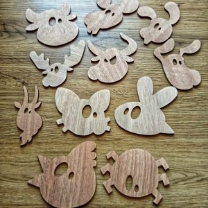 Support de loisir créatif – tête d’animaux 12 cm