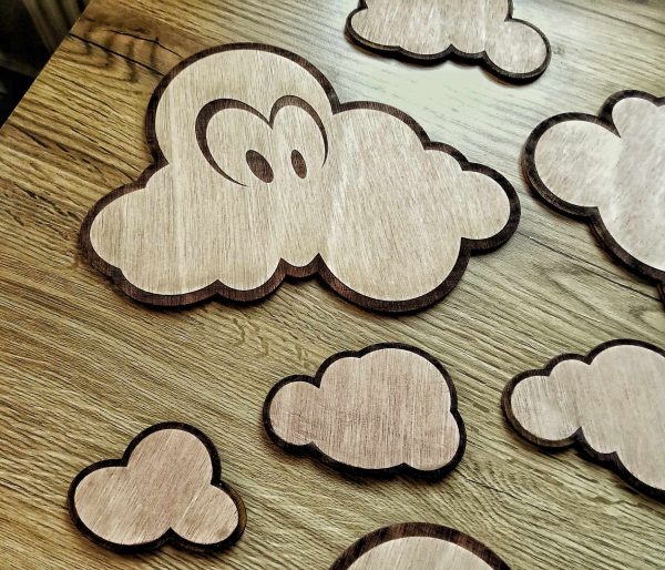 Nuages décoratifs en bois – Image 3