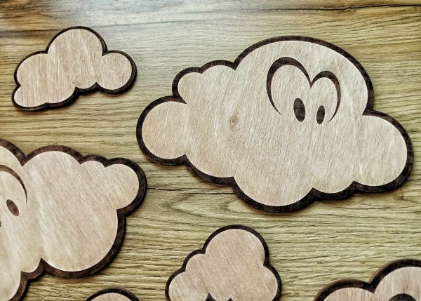 Nuages décoratifs en bois – Image 2