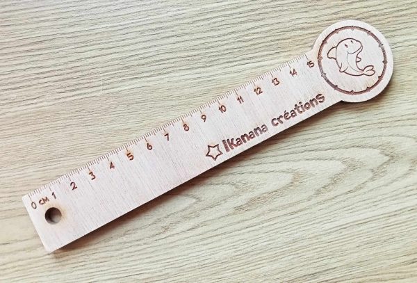 Règle en bois de 15 cm avec un dessin d'un animal – Image 7