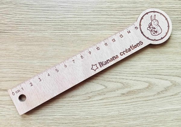 Règle en bois de 15 cm avec un dessin d'un animal – Image 6