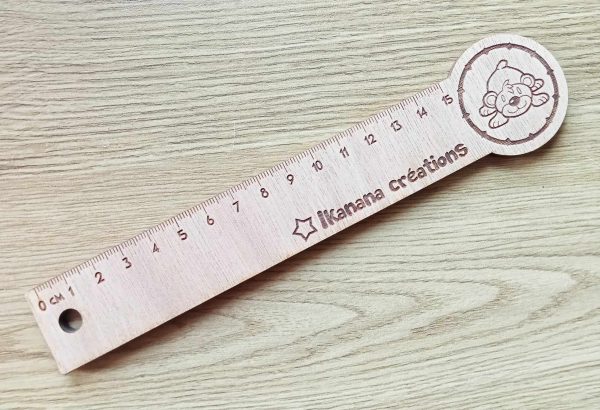 Règle en bois de 15 cm avec un dessin d'un animal – Image 4