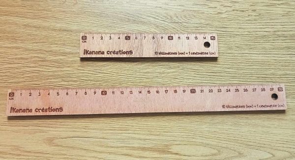 Règle en bois de 15 ou 30 cm