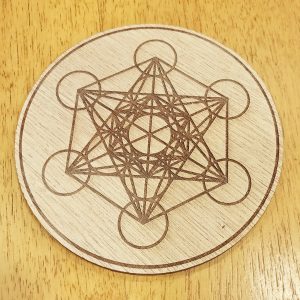 Support cube de Métatron gravé en 9, 19, 29 ou 39 cm