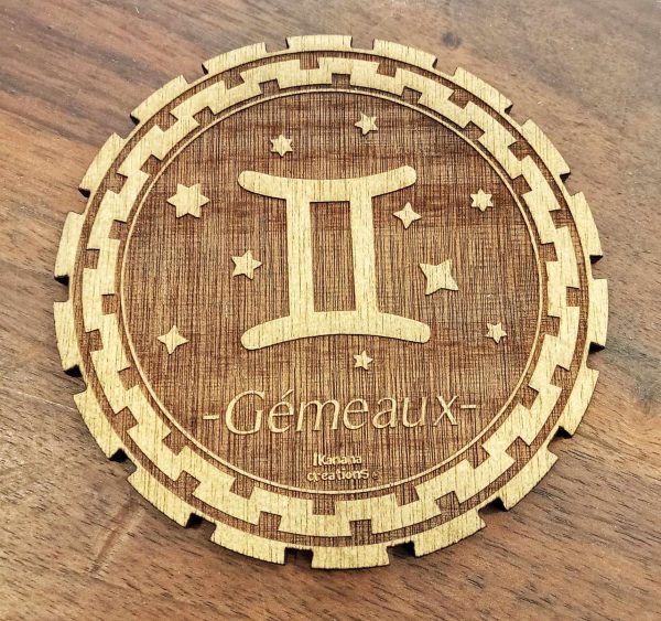 Support signes astrologiques dorés 11 cm – Image 4