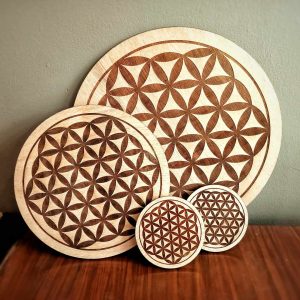 Support fleur de vie gravée en 9, 19, 29 ou 39 cm