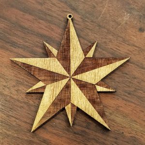 Suspension pour sapin – étoile dorée 9 cm