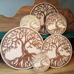 Support arbre de vie gravé en 9, 19, 29 ou 39 cm