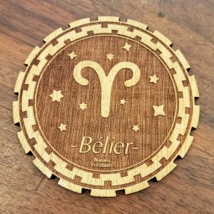 Support signes astrologiques dorés 11 cm