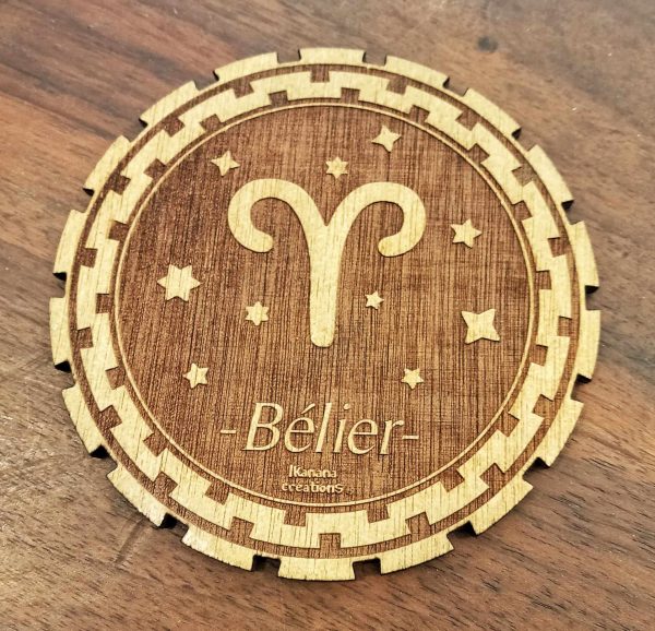 Support signes astrologiques dorés 11 cm – Image 2