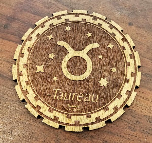 Support signes astrologiques dorés 11 cm – Image 3