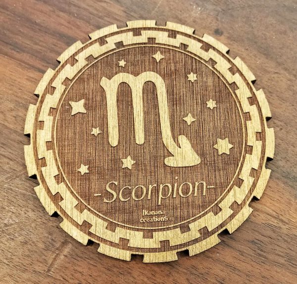 Support signes astrologiques dorés 11 cm – Image 9