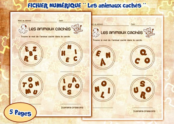 - Langage - Les animaux cachés
