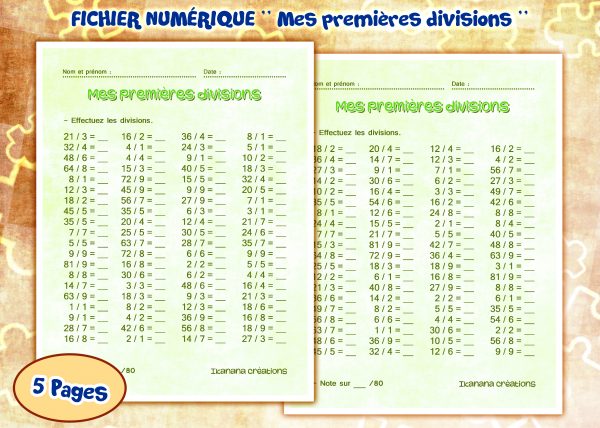 - Mathématiques - Mes premières divisions (français, español)