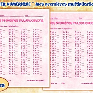 – Mathématiques – Mes premières multiplications (français, español)
