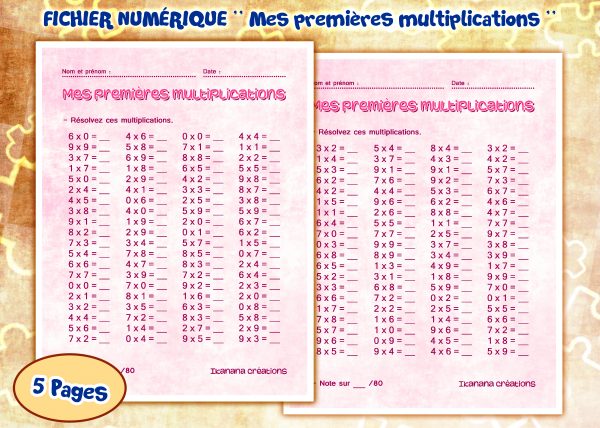 - Mathématiques - Mes premières multiplications (français, español)