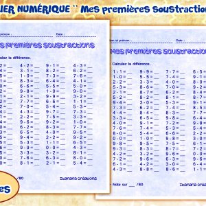 – Mathématiques – Mes premières soustractions (français, español)