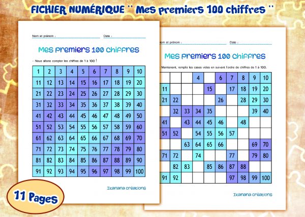 - Mathématiques - Mes premiers 100 chiffres
