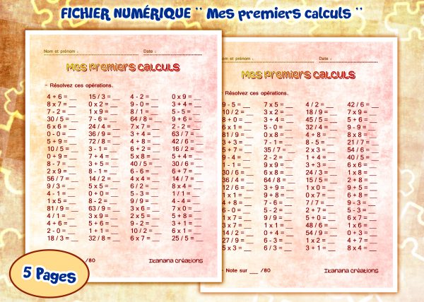 - Mathématiques - Mes premiers calculs (français, español)