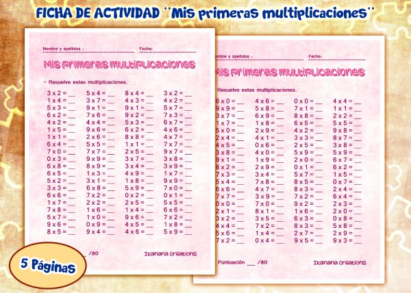 - Mathématiques - Mes premières multiplications (français, español) – Image 3