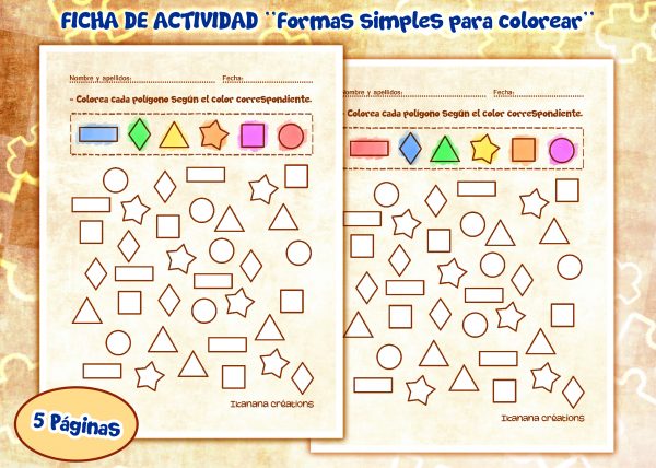 - Art et dessin - Coloriage de formes simples (français, español) – Image 3