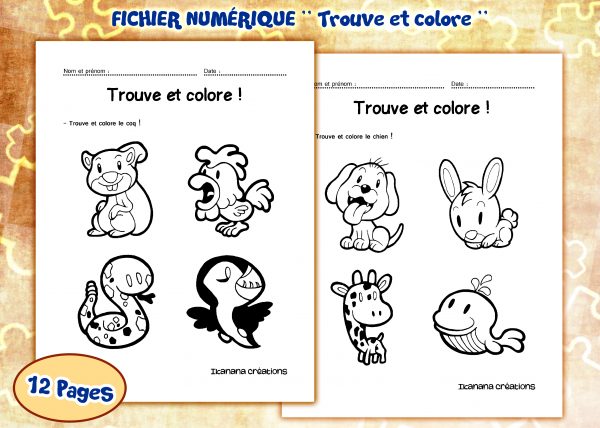 - Art et dessin - Trouve et colore !