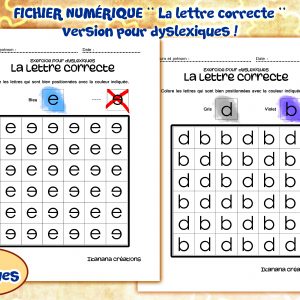– Langage – La lettre correcte (version pour dyslexiques)