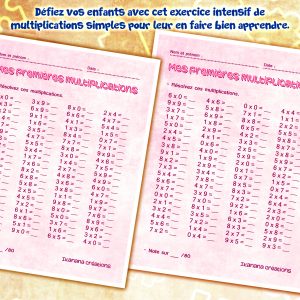 – Mathématiques – Mes premières multiplications (français, español)