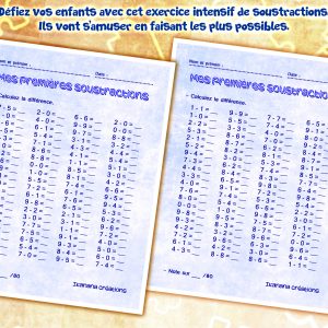 – Mathématiques – Mes premières soustractions (français, español)
