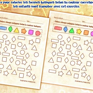 – Art et dessin – Coloriage de formes simples (français, español)