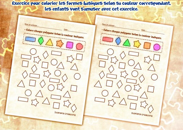 - Art et dessin - Coloriage de formes simples (français, español) – Image 2