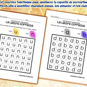 – Langage – La lettre correcte (version pour dyslexiques)