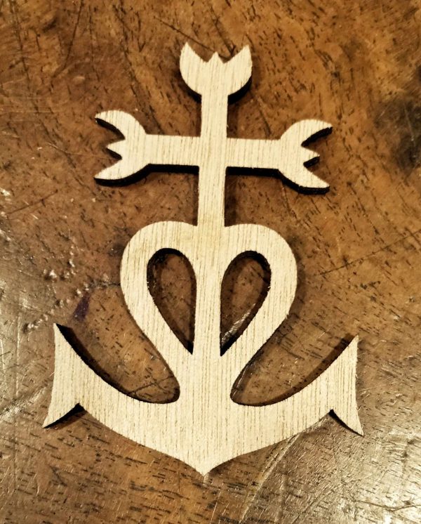 Support de loisir créatif – croix 15 cm – Image 2