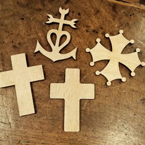 Support de loisir créatif – croix 15 cm