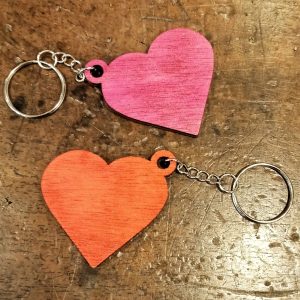 Porte-clé – cœur coloré