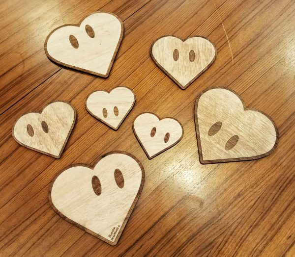 Cœurs animés décoratifs en bois – Image 3