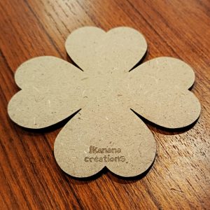 Support de loisir créatif – forme trèfle à 4 feuilles en MDF