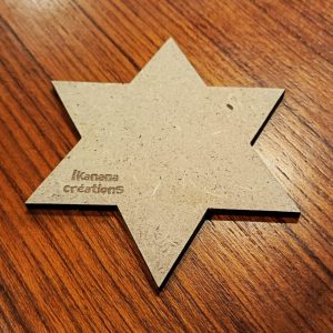 Support de loisir créatif – forme étoile à 6 branches en MDF
