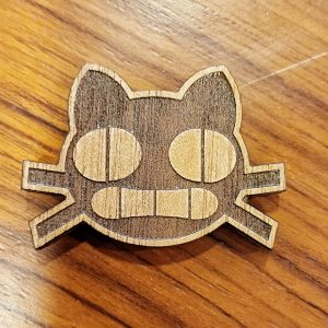 Magnet pour frigo – forme tête chat noir 5 cm