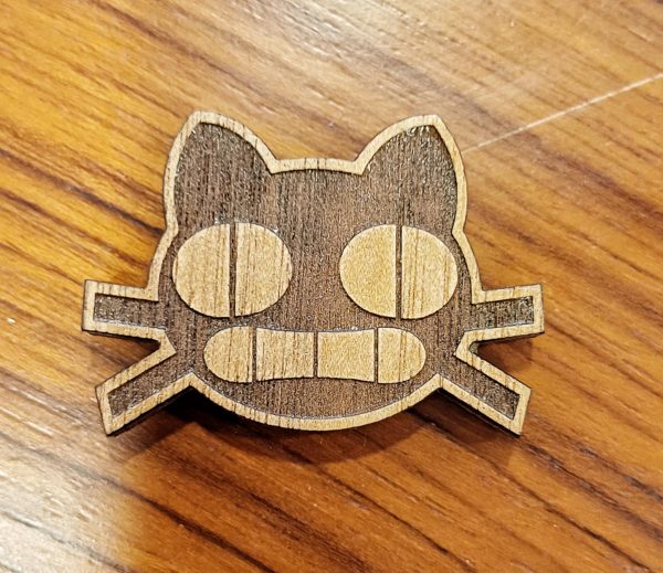 Magnet pour frigo - forme tête chat noir 5 cm – Image 2