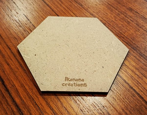Support de loisir créatif – forme hexagone en MDF – Image 2