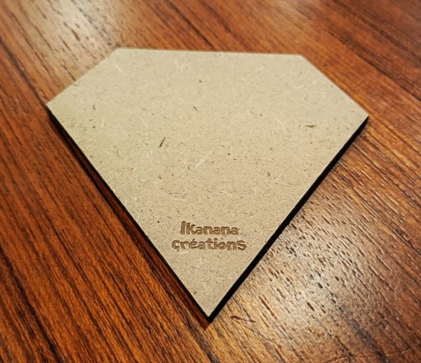 Support de loisir créatif – forme diamant en MDF – Image 2