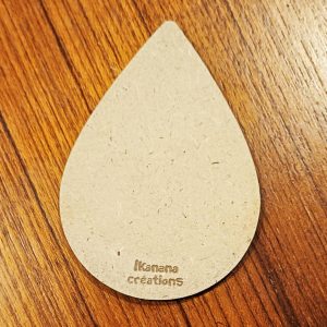 Support de loisir créatif – forme goutte d’eau en MDF