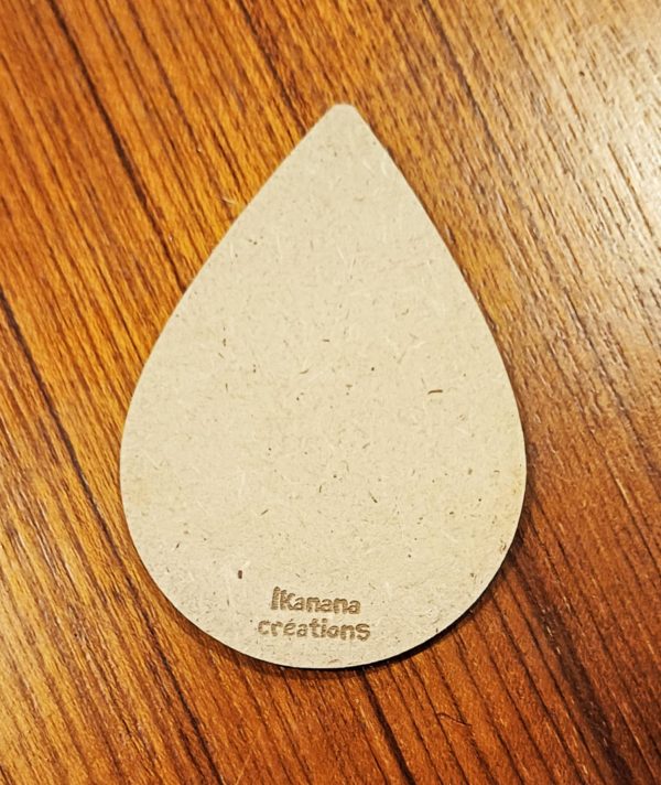 Support de loisir créatif – forme goutte d'eau en MDF