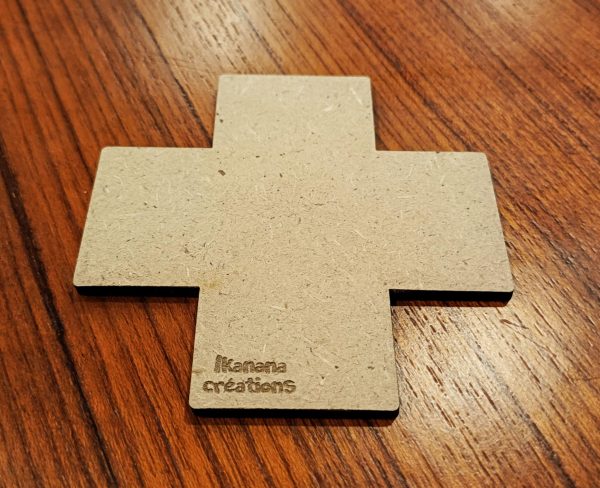 Support de loisir créatif – forme croix en MDF – Image 2