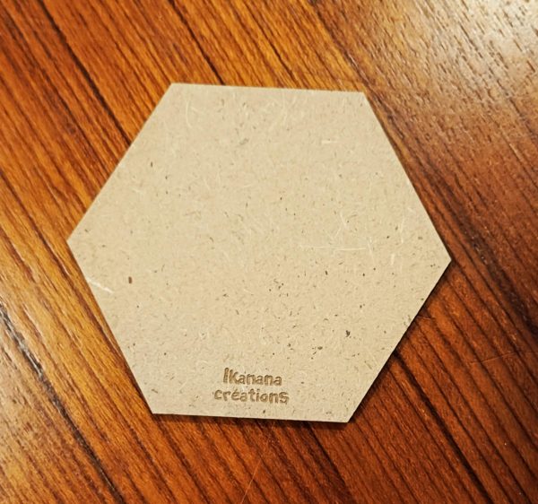 Support de loisir créatif – forme hexagone en MDF