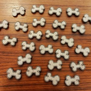 Lot de 25 pions de 2 cm forme os