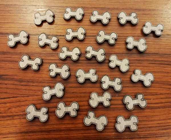 Lot de 25 pions de 2 cm forme os