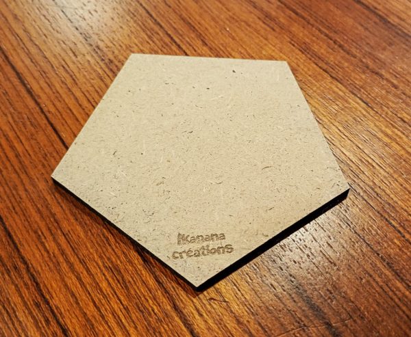 Support de loisir créatif – forme pentagone en MDF – Image 2