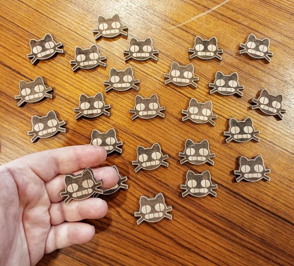 Lot de 25 pions de 2 cm forme chat noir – Image 3